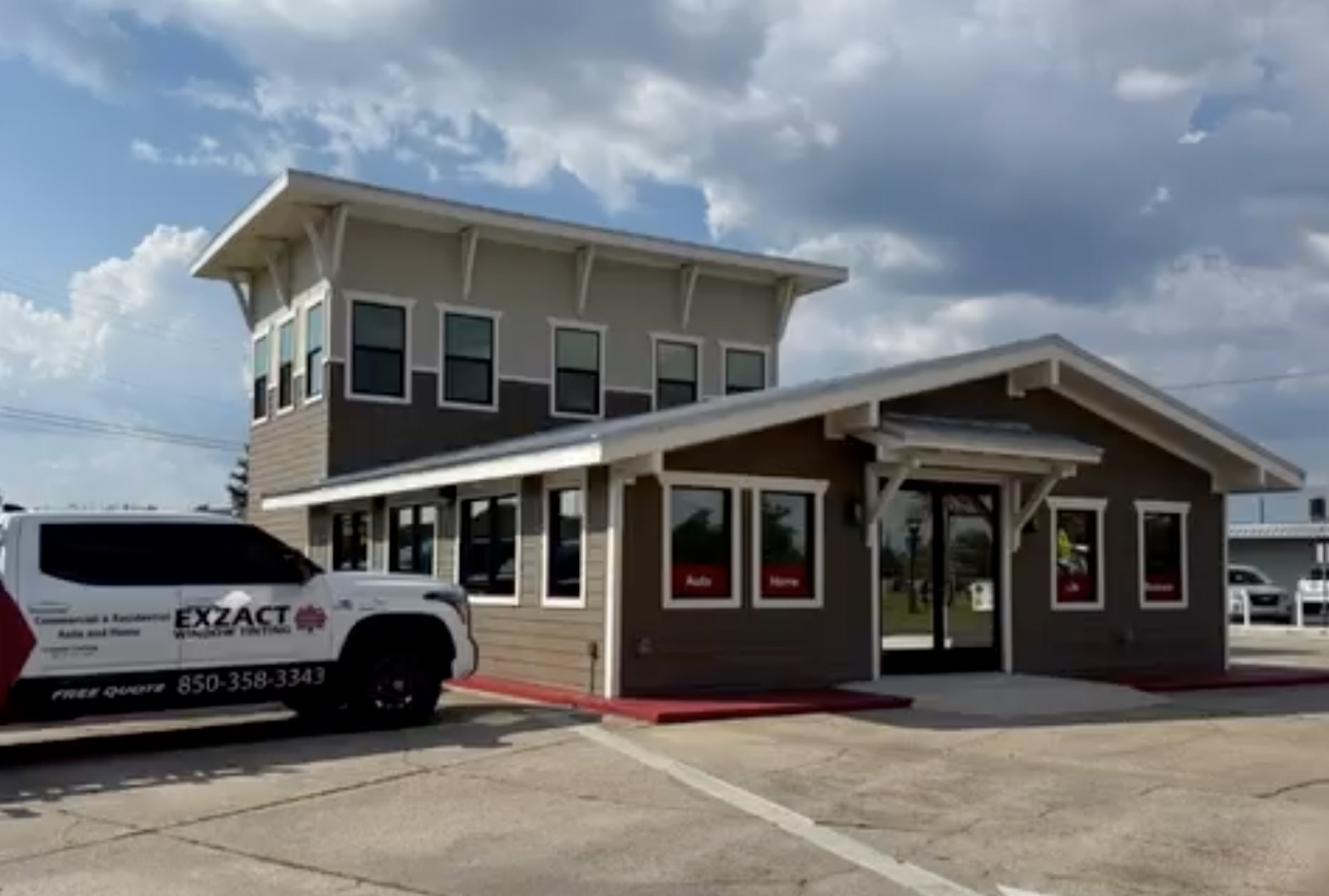 Commercial building with security window film in Panama City Beach, FL