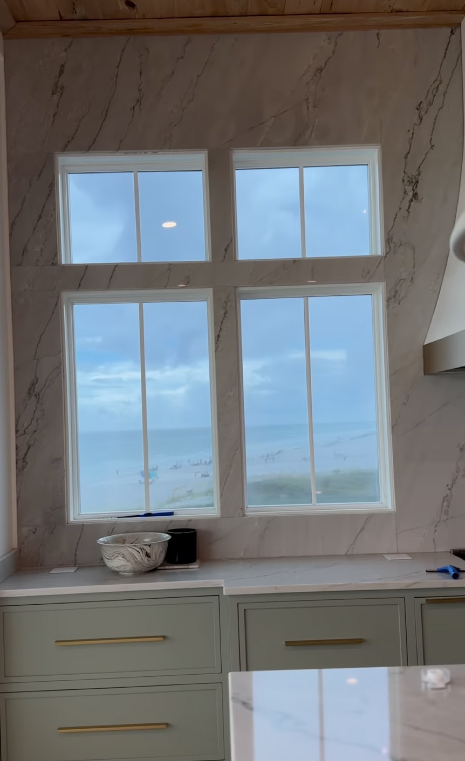 Home interior with LLumar window film and a Gulf view